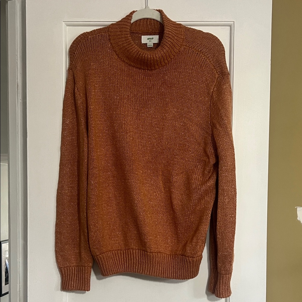 Aerie Burnt Orange Turtleneck Sweater